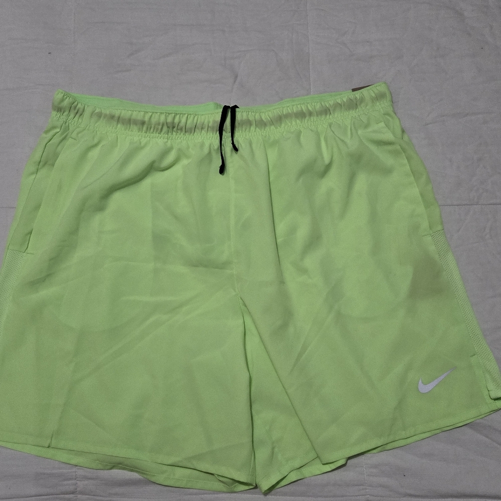 Nike Challenger Running Neon Green Athletic Shorts